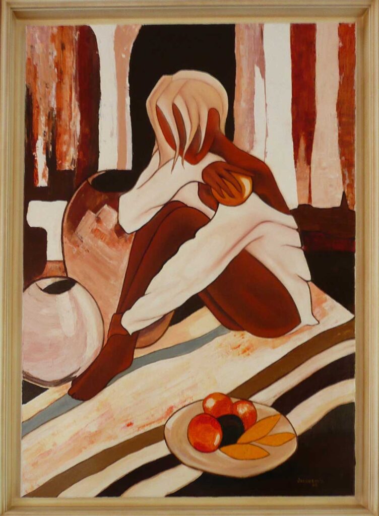 Josiane Jacquemin artiste peintre jeune-fille-aux-pomelos